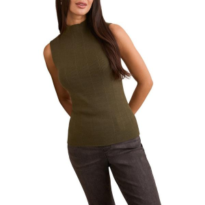 Women's Tribal Pullover Sweater Textured Medium Ivy