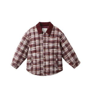 Rylee + Cru Nashville Quilted Jacket Baby 12/18 mo. Burgundy Plaid