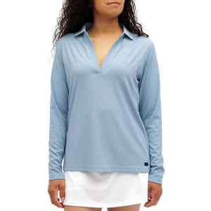 Women's Waggle Golf Ridgeline Long Sleeve Polo Medium Breeze