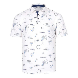 Men's Swannies Golf Roman Polo Small Vintage White