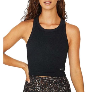 Women's Cream Yoga Mia Crew Neck Tank Top One Size Black