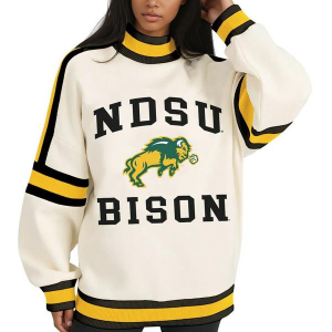 North Dakota State Bison Gameday Couture Women's Crew Medium White/Gold