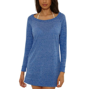 Women's Becca Beach Date Shirt Swim Cover Up Large Lapis