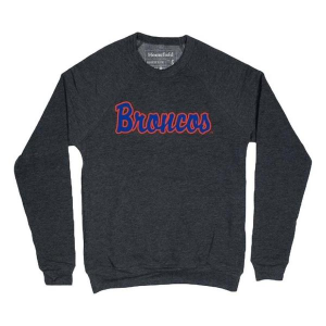 Boise State Broncos Homefield Apparel Crew Large Charcoal