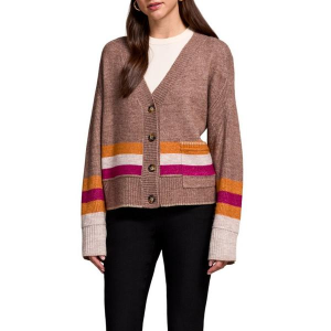 Women's Tribal Cardigan Stripe XSmall Mocha