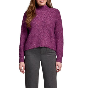Women's Tribal Pullover Sweater Drop Shoulder Small Dahlia Mauve