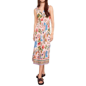 Women's Charlie B Smock Waist Midi Dress Large Gardenia
