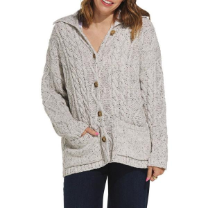 Women's Le Lis Cardigan Cable Knit Small Heather Grey