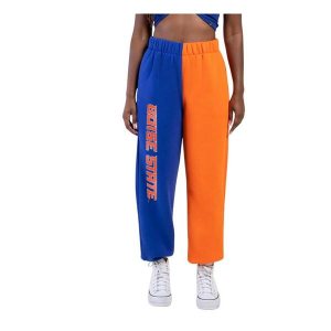 Boise State Broncos Hype and Vice Women's Color Block Joggers Medium Royal/Orange