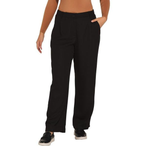 Women's DRESS FORUM City Vibes Straight Trouser Pants Medium Black