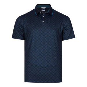 Men's Swannies Golf Hunter Long Sleeve Polo Small Navy