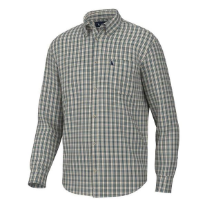 Men's Local Boy Outfitters Faulk Long Sleeve Button Up Shirt 2XLarge Ocean/Beige/Rust
