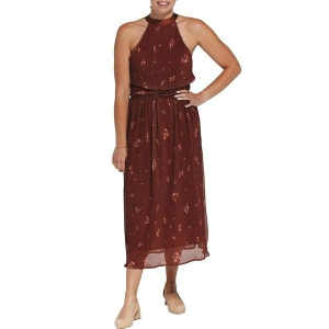 Women's Sadie And Sage Last Dance Midi Dress Medium Brown Multi
