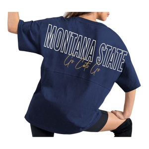 Montana State Bobcats Gameday Couture Women's Back At Ya T-Shirt Medium Navy
