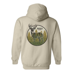 Men's Brew City Busch Camo Can Deer Hoodie 2XLarge Sand