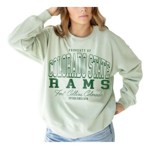 Colorado State Rams Gameday Social Women's Crew XL/2XL Sage