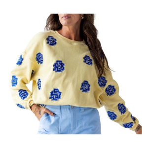 South Dakota State Jackrabbits Gameday Social Women's Crew S/M Yellow