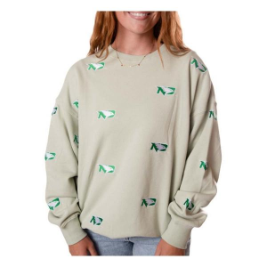 North Dakota Fighting Hawks Gameday Social Women's Crew S/M Sage