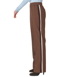 Women's Dex Clothing Plaid Menswear Straight Leg Pants Medium Brown