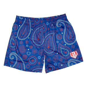Men's Baseball Lifestyle 101 Paisley Shorts Small Blue/Red/White