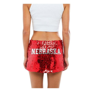 Hype and Vice Nebraska Cornhuskers Women's Mini Sequin Skirt