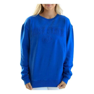 Boise State Broncos Gameday Social Women's Crew Medium Royal