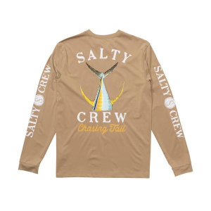 Men's Salty Crew Tailed Tech Long Sleeve T-Shirt 2XLarge Khaki