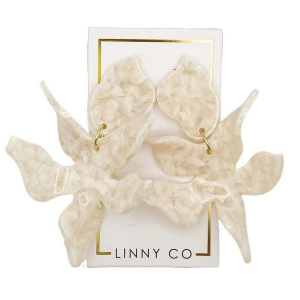 LINNY CO Flora Earrings White Shell