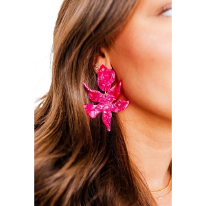 LINNY CO Flora Earrings One Size Pearlized Pink