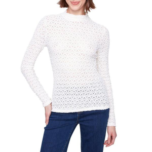 Women's Charlie B Lace Long Sleeve Shirt Large Ecru