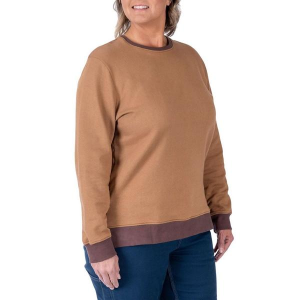 Women's Dovetail Workwear Go To Crewneck Sweatshirt Large Saddle Brown