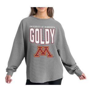 Minnesota Golden Gophers Gameday Couture Women's Crew Large Grey Heather