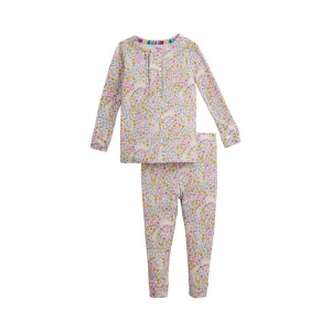 Magnetic Me Ruffle Placket Pajama Set Toddler 2T Bunny Blossom