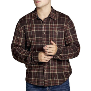 Men's North River Heritage Plaid Long Sleeve Button Up Shirt 2XLarge Ganache