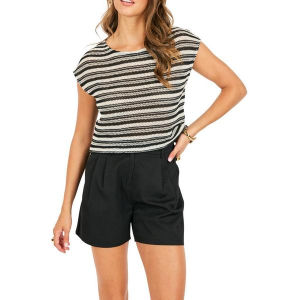 Women's Sadie And Sage Moonlit Path Shirt Medium Black Ivory