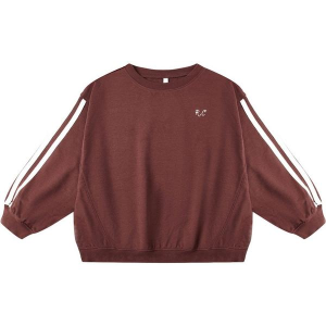 Rylee + Cru Oversized French Terry Crewneck Sweatshirt Baby 18/24 mo. Burgundy
