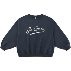 Kids' Rylee + Cru Oversized Go Sports Crewneck Sweatshirt 4/5 Navy