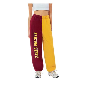 Arizona State Sun Devils Hype and Vice Women's Color Block Joggers Medium Maroon/Gold