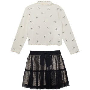 Girls' Mabel + Honey Bow Chic Set 7 White Black