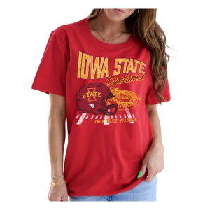 Iowa State Cyclones Gameday Social Women's Stadium Sketch T-Shirt Medium Red