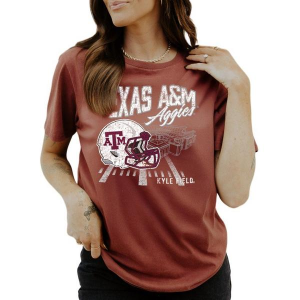 Texas A&M Aggies Gameday Social Women's Stadium Sketch T-Shirt Medium Maroon
