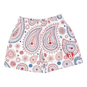 Men's Baseball Lifestyle 101 Paisley Shorts Large White/Red/Blue