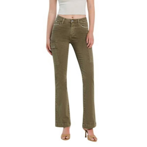Women's Vervet Relaxed Bootcut Cargo Pants 28 Moss Capri