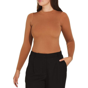 Women's DRESS FORUM Clean Bodysuit Small Light Camel