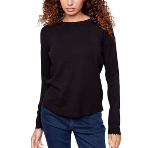 Women's Charlie B Pullover Sweater Ribbed Edges XSmall Black