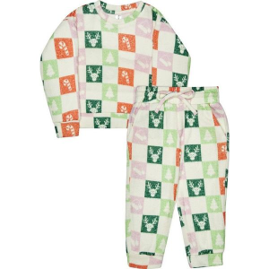 Fornia Lounge Pajama Set Toddler 4T Multi Checker