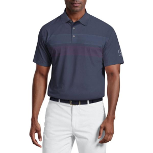 Men's PGA Tour Motion Chest Stripe Polo Medium Peacoat