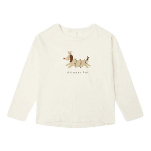 Rylee + Cru Oh What Fun Long Sleeve T-Shirt Baby 6/12 mo. Ivory
