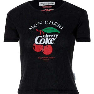 Women's The Laundry Room Cherry Coke Crop Top XSmall Black Snow