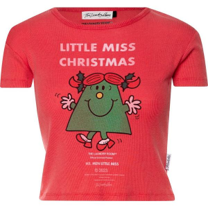 Women's The Laundry Room Little Miss Christmas Crop Top Large Vintage Red